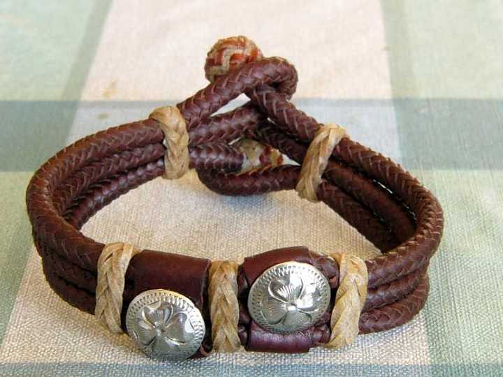 Braided on sale rawhide bracelet